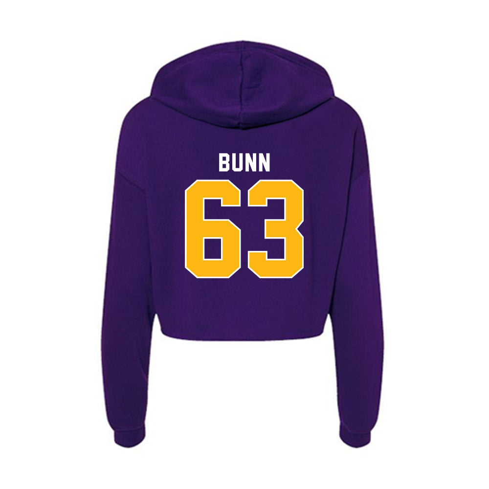 Northern Iowa - NCAA Football : Henry Bunn - Women's Crop Fleece Hoodie-1