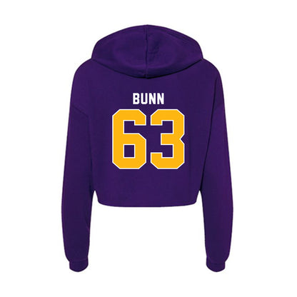 Northern Iowa - NCAA Football : Henry Bunn - Women's Crop Fleece Hoodie-1