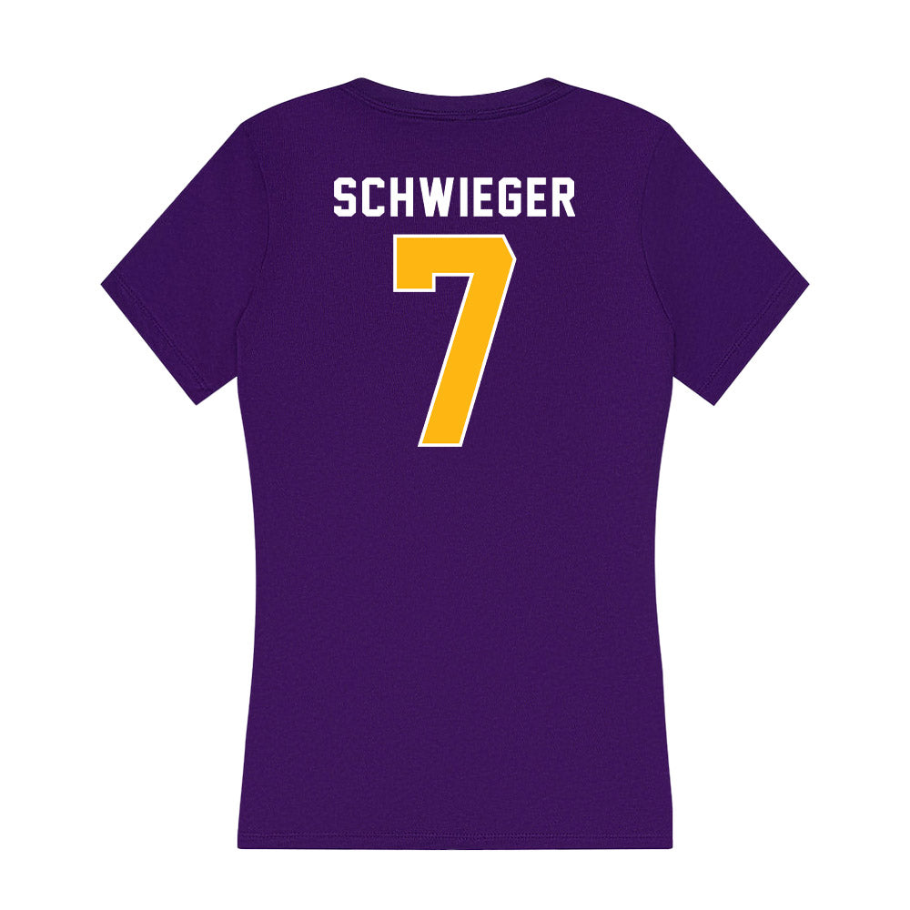 Northern Iowa - NCAA Men's Basketball : Ben Schwieger - Women's V-Neck T-Shirt-1