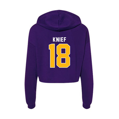 Northern Iowa - NCAA Women's Soccer : Kylie Knief - Women's Crop Fleece Hoodie-1