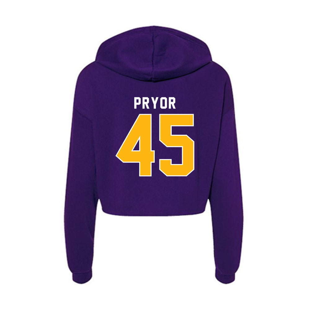 Northern Iowa - NCAA Football : Layne Pryor - Women's Crop Fleece Hoodie-1