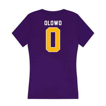 Northern Iowa - NCAA Football : Mo Olowo - Women's V-Neck T-Shirt-1