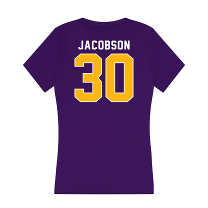 Northern Iowa - NCAA Men's Basketball : Hunter Jacobson - Women's V-Neck T-Shirt-1