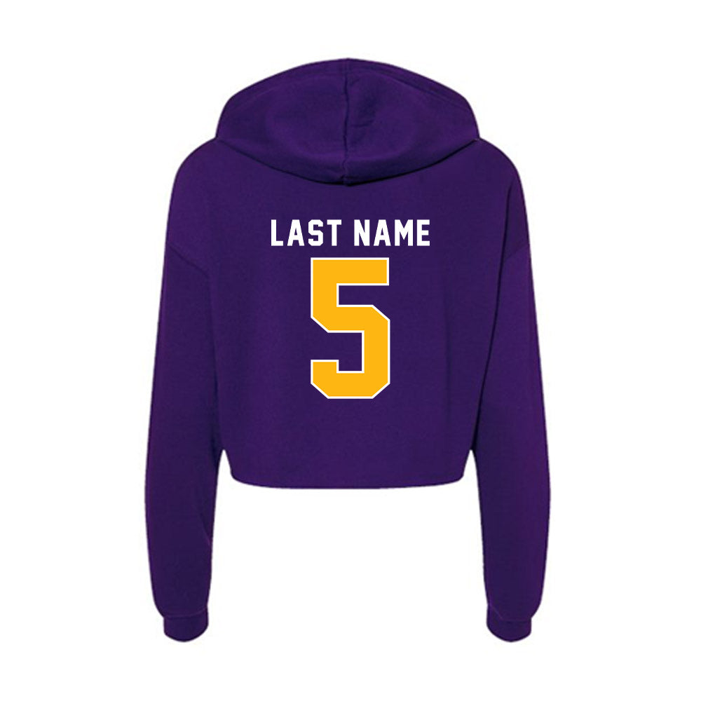 Northern Iowa - NCAA Men's Basketball : Wes Rubin - Women's Crop Fleece Hoodie-1