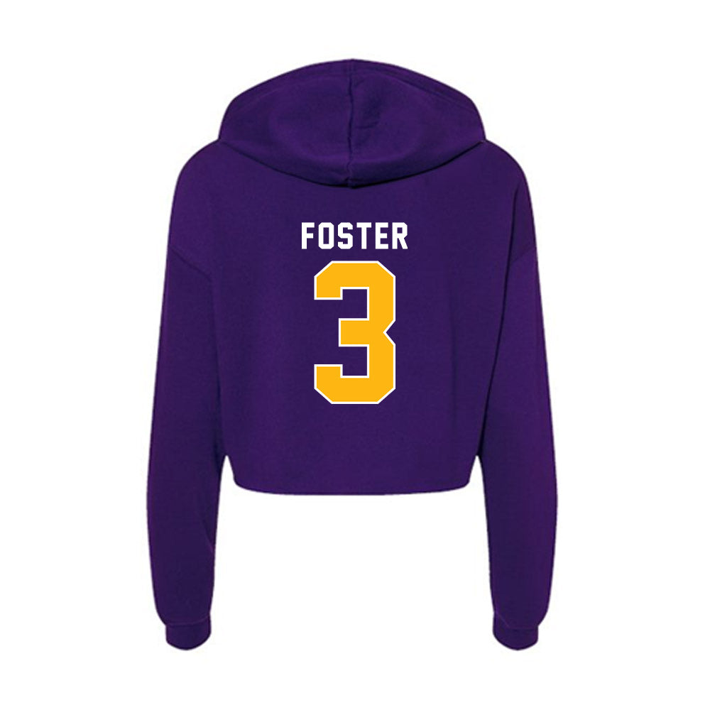 Northern Iowa - NCAA Women's Basketball : Ellie Foster - Women's Crop Fleece Hoodie-1