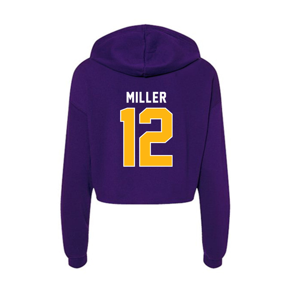 Northern Iowa - NCAA Men's Basketball : Charlie Miller - Women's Crop Fleece Hoodie-1