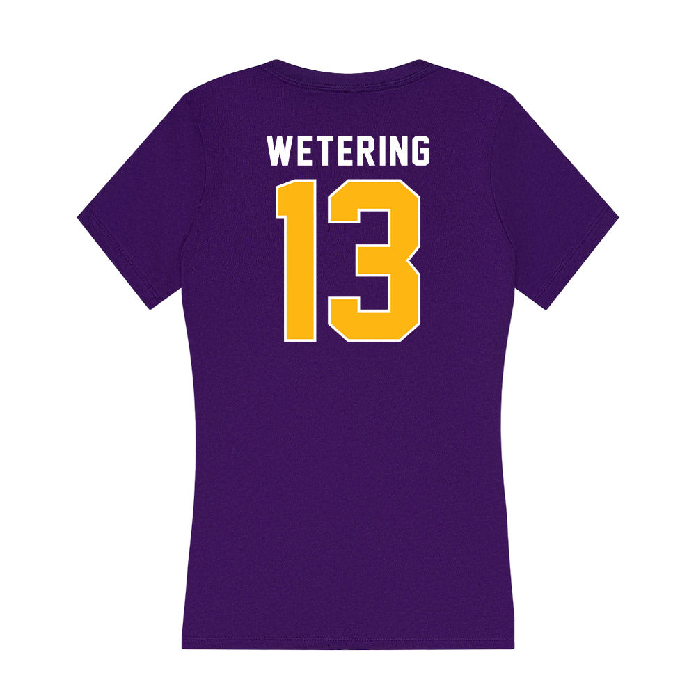 Northern Iowa - NCAA Women's Basketball : Shateah Wetering - Women's V-Neck T-Shirt-1