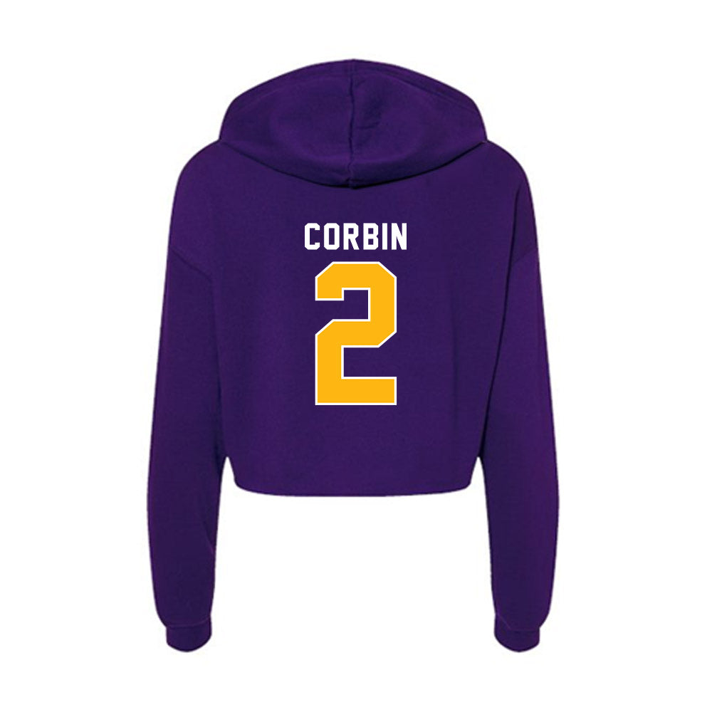 Northern Iowa - NCAA Women's Basketball : Kaylee Corbin - Women's Crop Fleece Hoodie-1