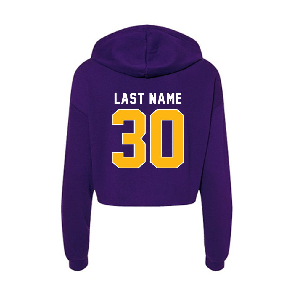 Northern Iowa - NCAA Men's Basketball : Hunter Jacobson - Women's Crop Fleece Hoodie-1