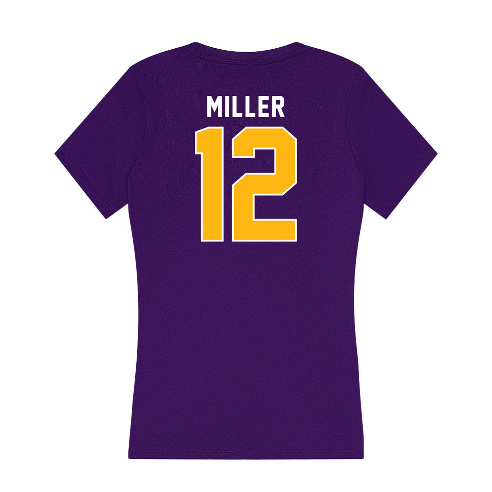 Northern Iowa - NCAA Men's Basketball : Charlie Miller - Women's V-Neck T-Shirt-1