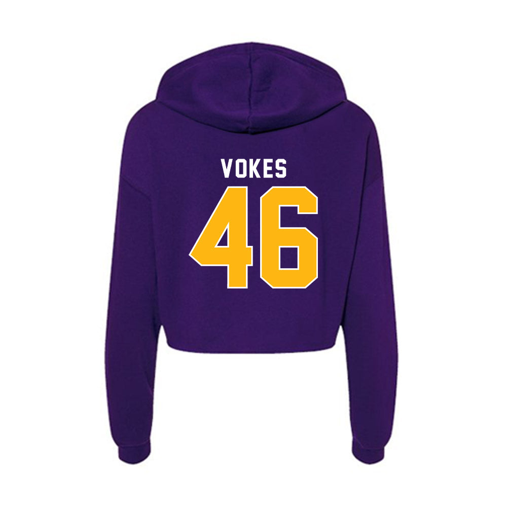 Northern Iowa - NCAA Football : Tiernan Vokes - Women's Crop Fleece Hoodie-1