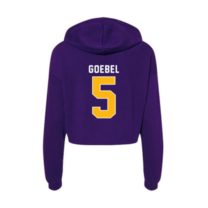 Northern Iowa - NCAA Women's Basketball : Ryley Goebel - Women's Crop Fleece Hoodie-1