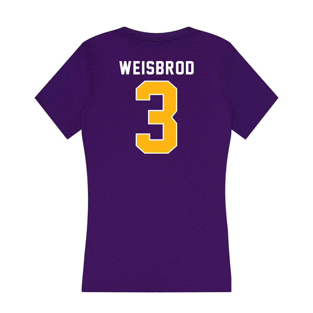 Northern Iowa - NCAA Men's Basketball : Max Weisbrod - Women's V-Neck T-Shirt-1