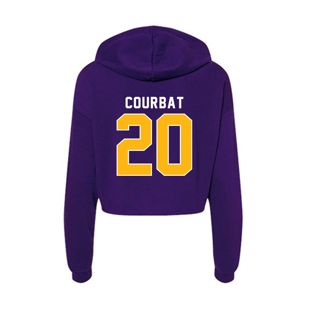 Northern Iowa - NCAA Men's Basketball : Chase Courbat - Women's Crop Fleece Hoodie-1