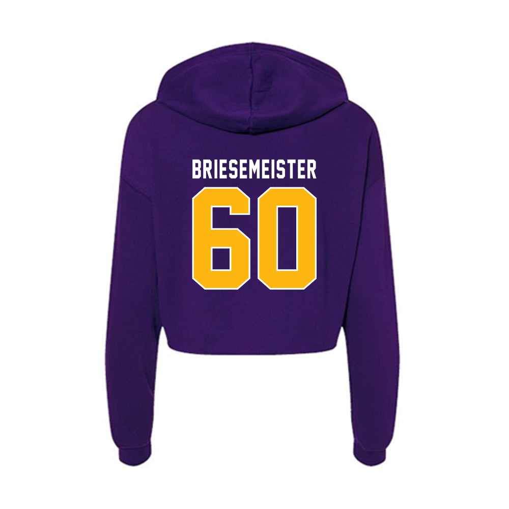 Northern Iowa - NCAA Football : Joe Briesemeister - Women's Crop Fleece Hoodie-1