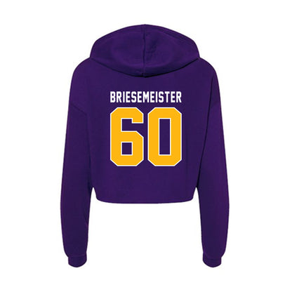 Northern Iowa - NCAA Football : Joe Briesemeister - Women's Crop Fleece Hoodie-1