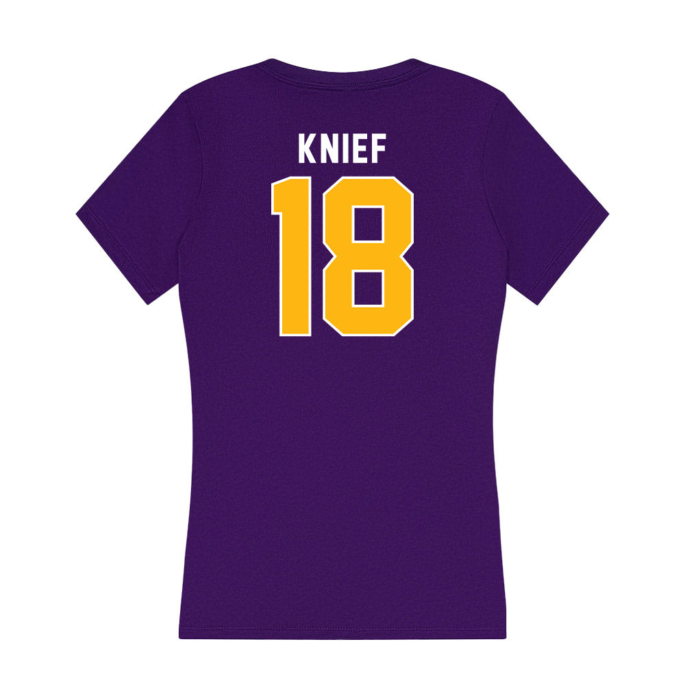 Northern Iowa - NCAA Women's Soccer : Kylie Knief - Women's V-Neck T-Shirt-1