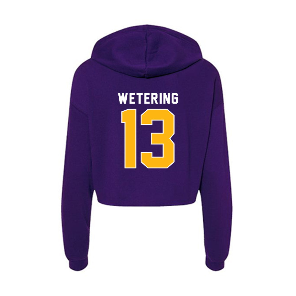 Northern Iowa - NCAA Women's Basketball : Shateah Wetering - Women's Crop Fleece Hoodie-1