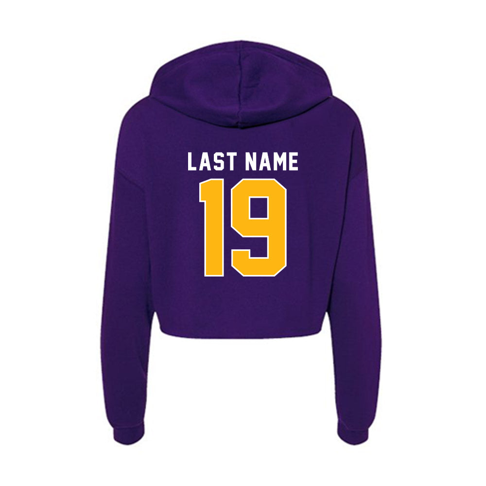 Northern Iowa - NCAA Football : Kamonte Grimes - Women's Crop Fleece Hoodie-1