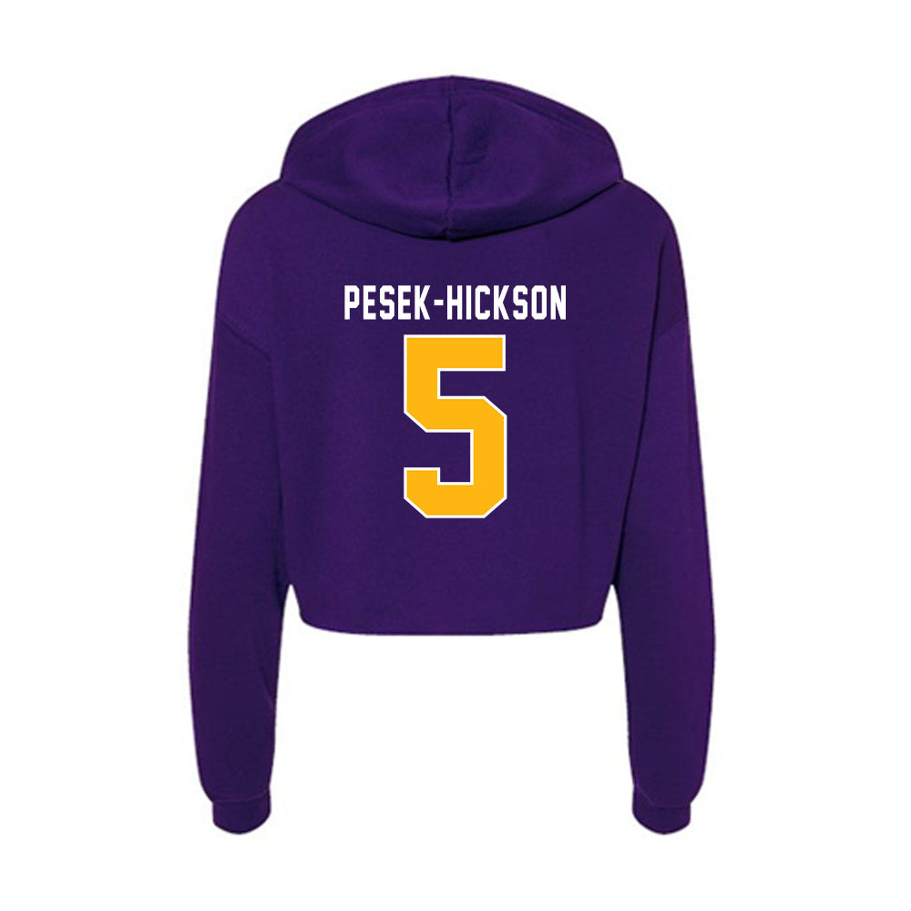 Northern Iowa - NCAA Football : Amauri Pesek-Hickson - Women's Crop Fleece Hoodie-1