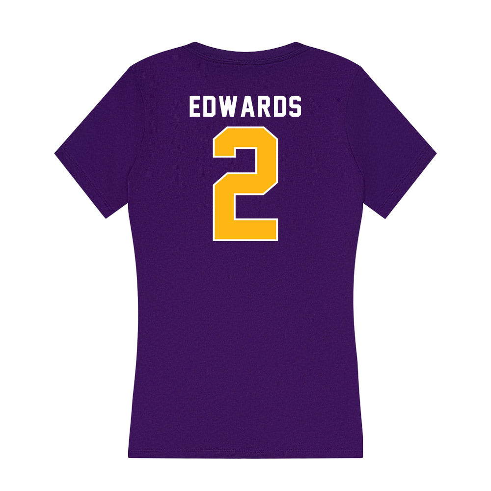 Northern Iowa - NCAA Football : Tye Edwards - Women's V-Neck T-Shirt-1