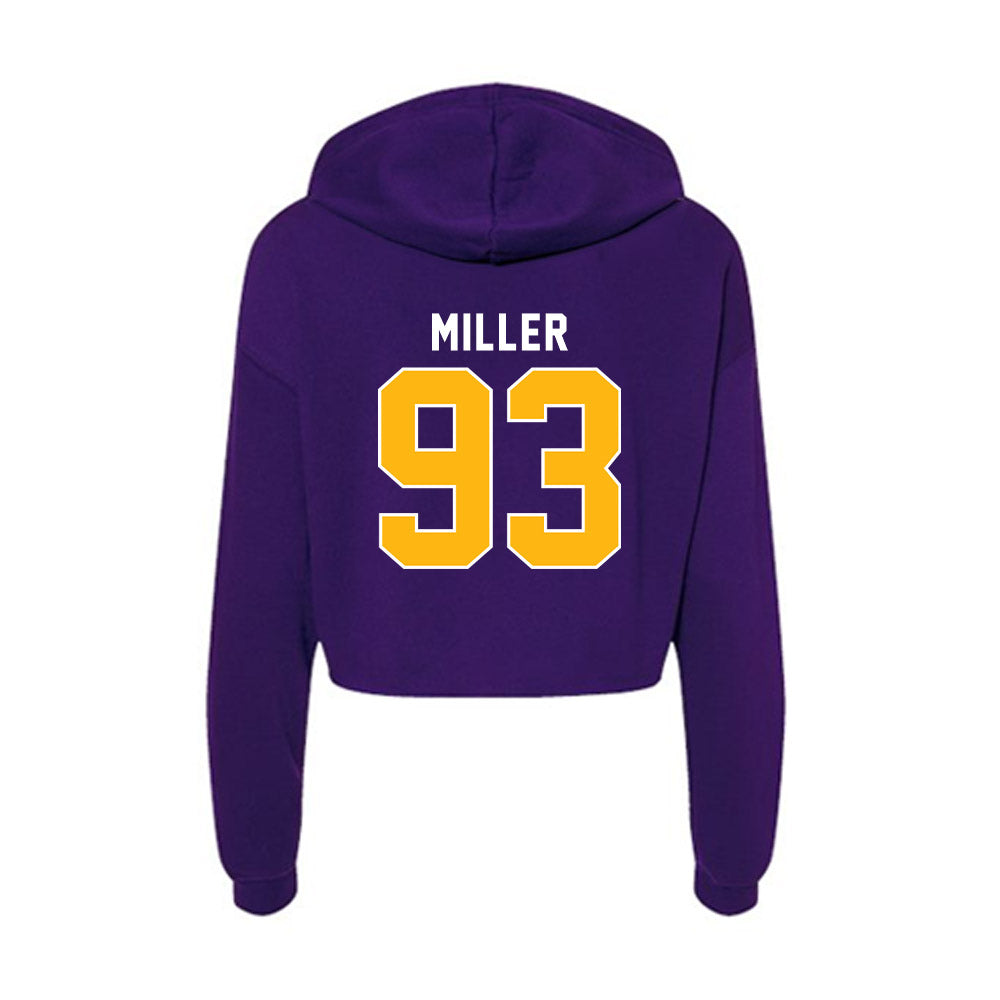 Northern Iowa - NCAA Football : Aidan Miller - Women's Crop Fleece Hoodie-1