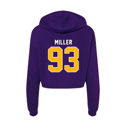 Northern Iowa - NCAA Football : Aidan Miller - Women's Crop Fleece Hoodie-1