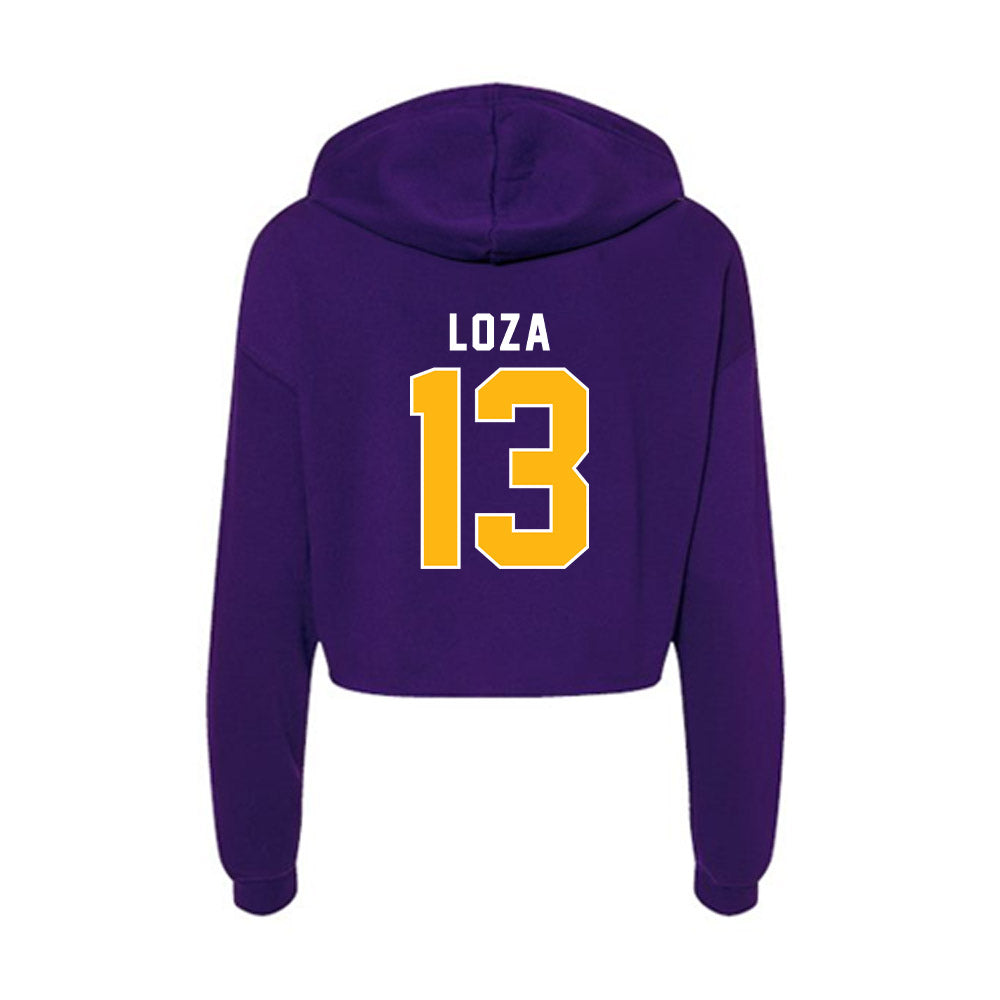 Northern Iowa - NCAA Men's Soccer : Giselle Loza - Women's Crop Fleece Hoodie-1