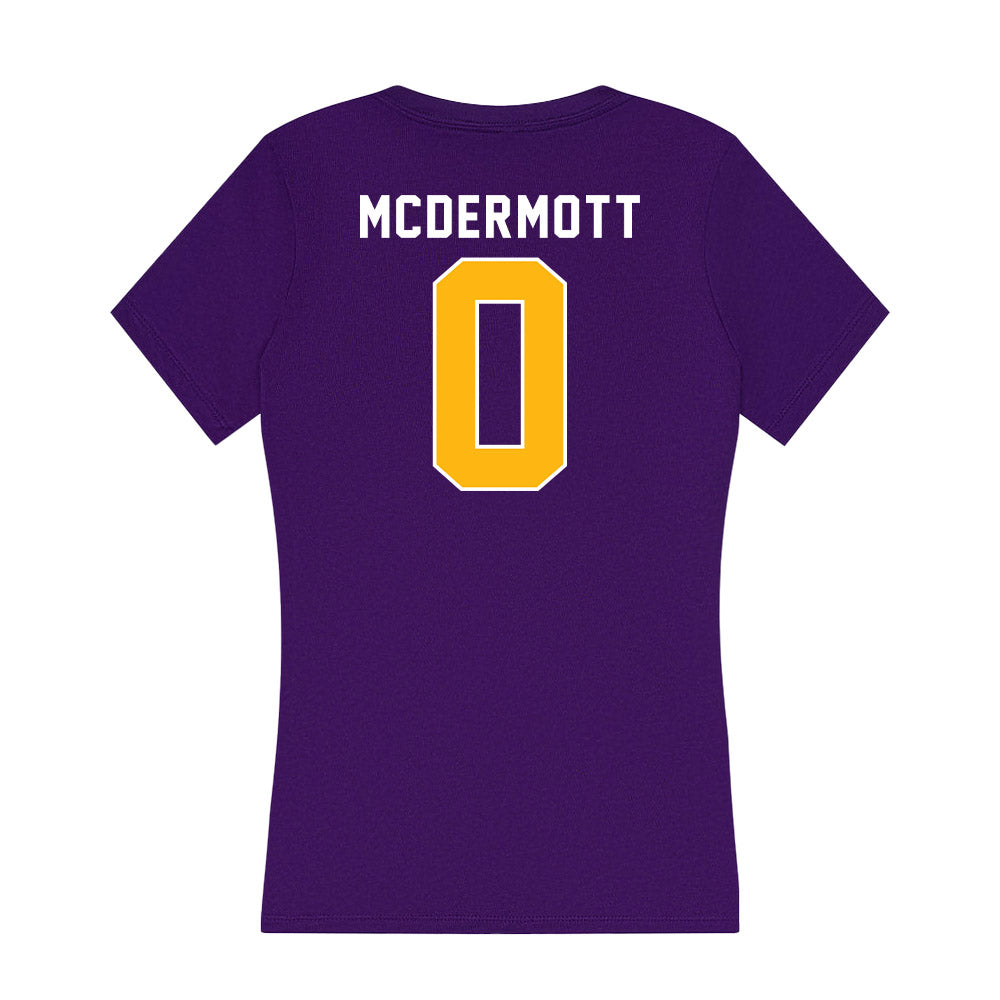 Northern Iowa - NCAA Women's Basketball : Maya McDermott - Women's V-Neck T-Shirt-1