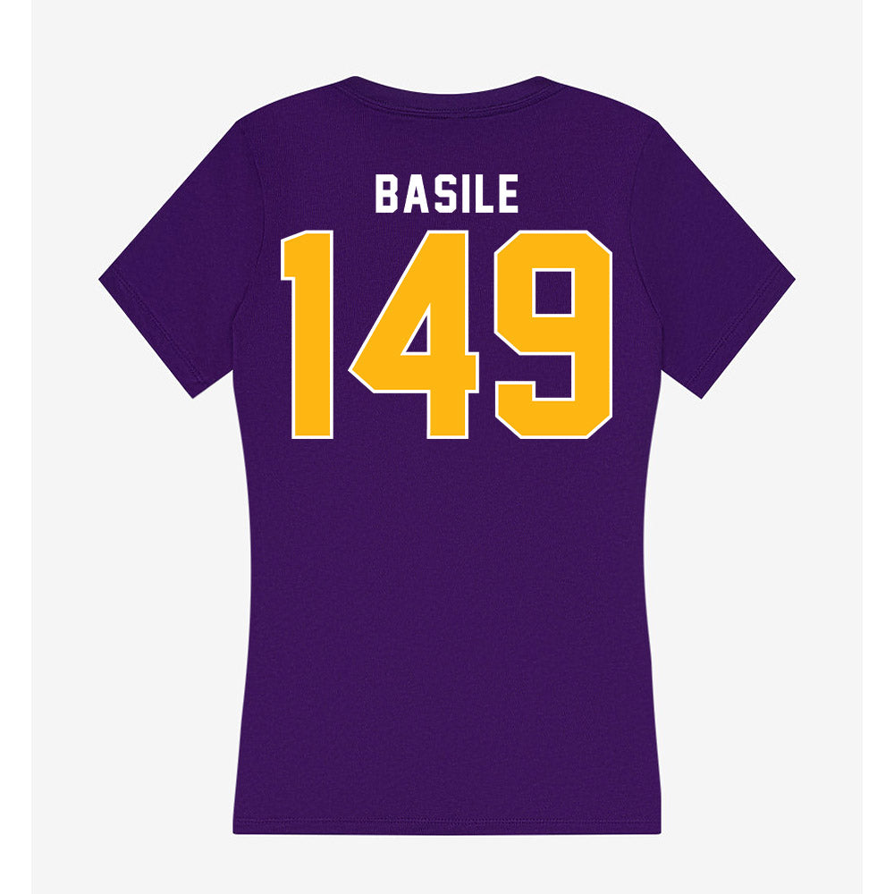 Northern Iowa - NCAA Wrestling : Ethan Basile - Women's V-Neck T-Shirt-1