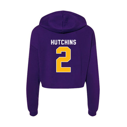 Northern Iowa - NCAA Men's Basketball : Geon Hutchins - Women's Crop Fleece Hoodie-1