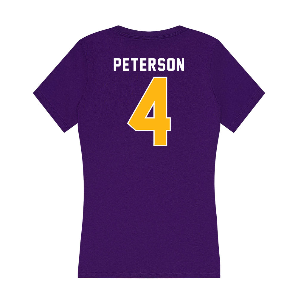 Northern Iowa - NCAA Football : Robbie Peterson - Women's V-Neck T-Shirt-1