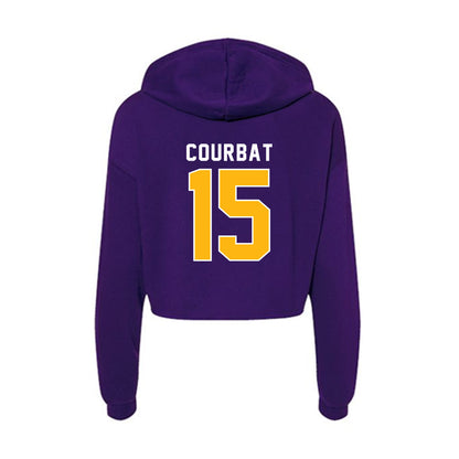 Northern Iowa - NCAA Men's Basketball : Cade Courbat - Women's Crop Fleece Hoodie-1