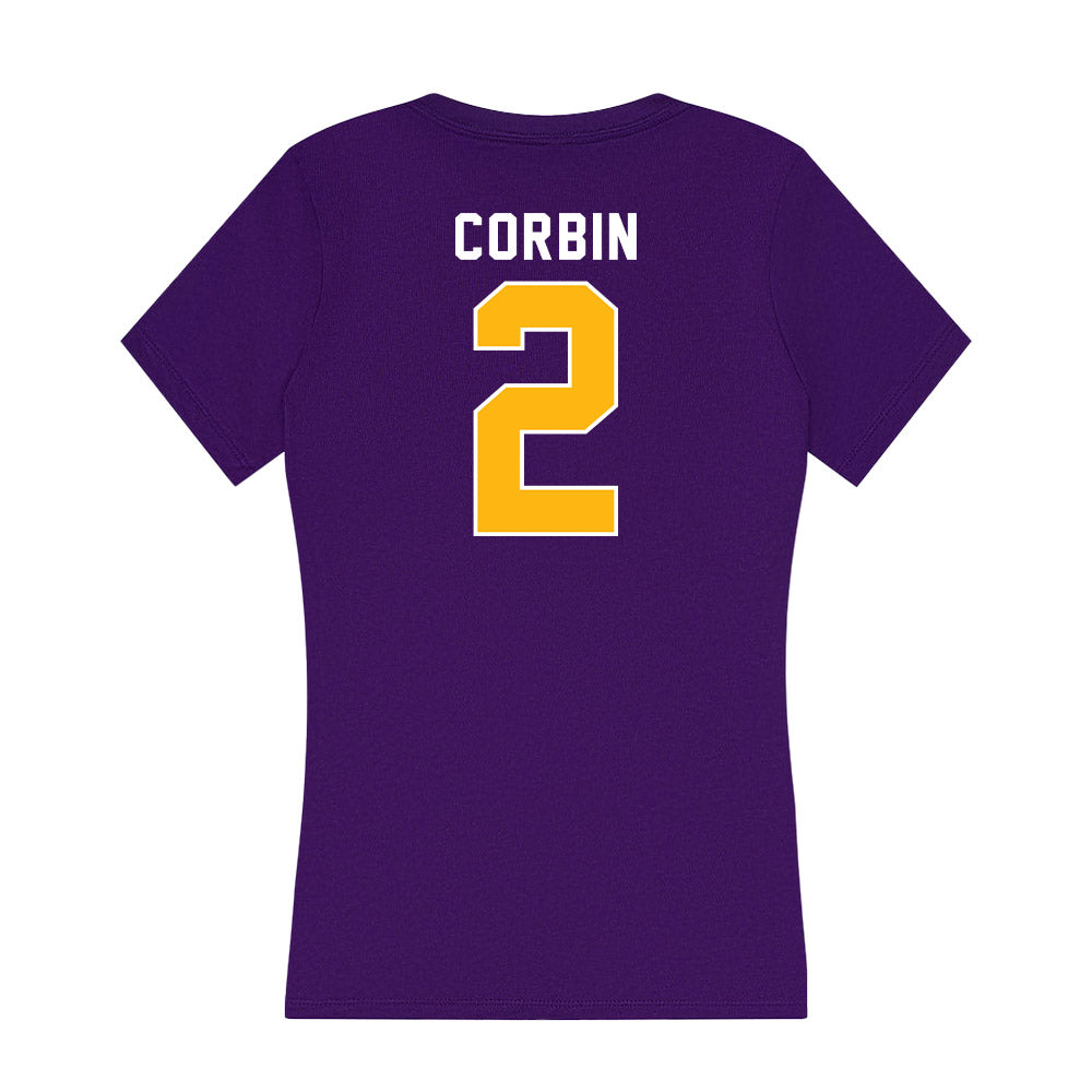 Northern Iowa - NCAA Women's Basketball : Kaylee Corbin - Women's V-Neck T-Shirt-1