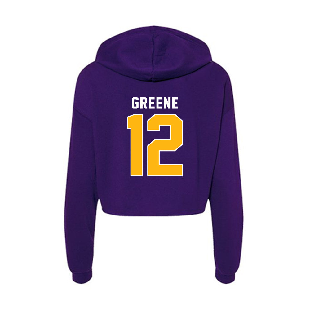 Northern Iowa - NCAA Women's Basketball : Anna Greene - Women's Crop Fleece Hoodie-1
