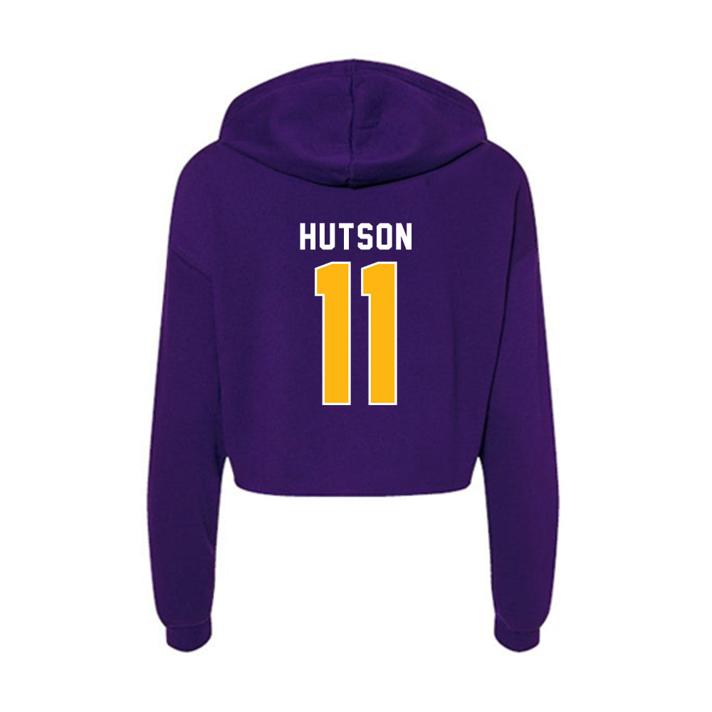 Northern Iowa - NCAA Men's Basketball : Jacob Hutson - Women's Crop Fleece Hoodie-1