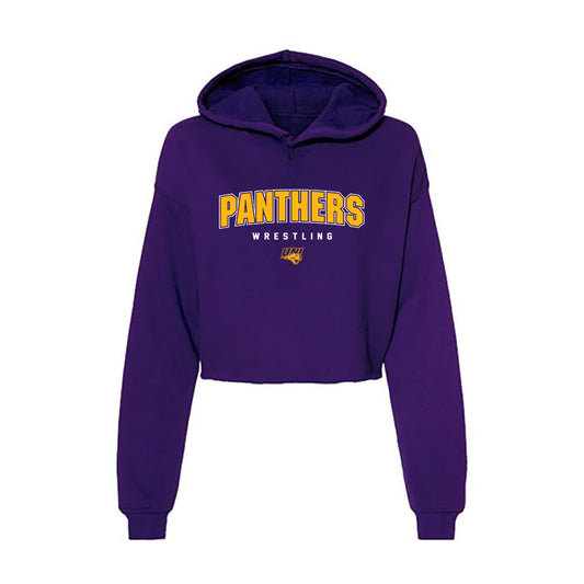 Northern Iowa - NCAA Wrestling : Ethan Basile - Women's Crop Fleece Hoodie-0