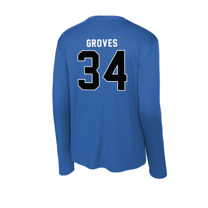 UNC Asheville - NCAA Baseball : Michael Groves - Activewear Long Sleeve T-Shirt