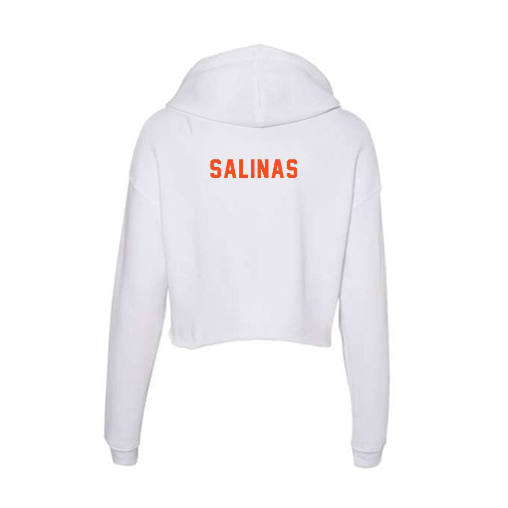 UTRGV - NCAA Men's Cross Country : Sebastian Salinas - Women's Crop Fleece Hoodie-1