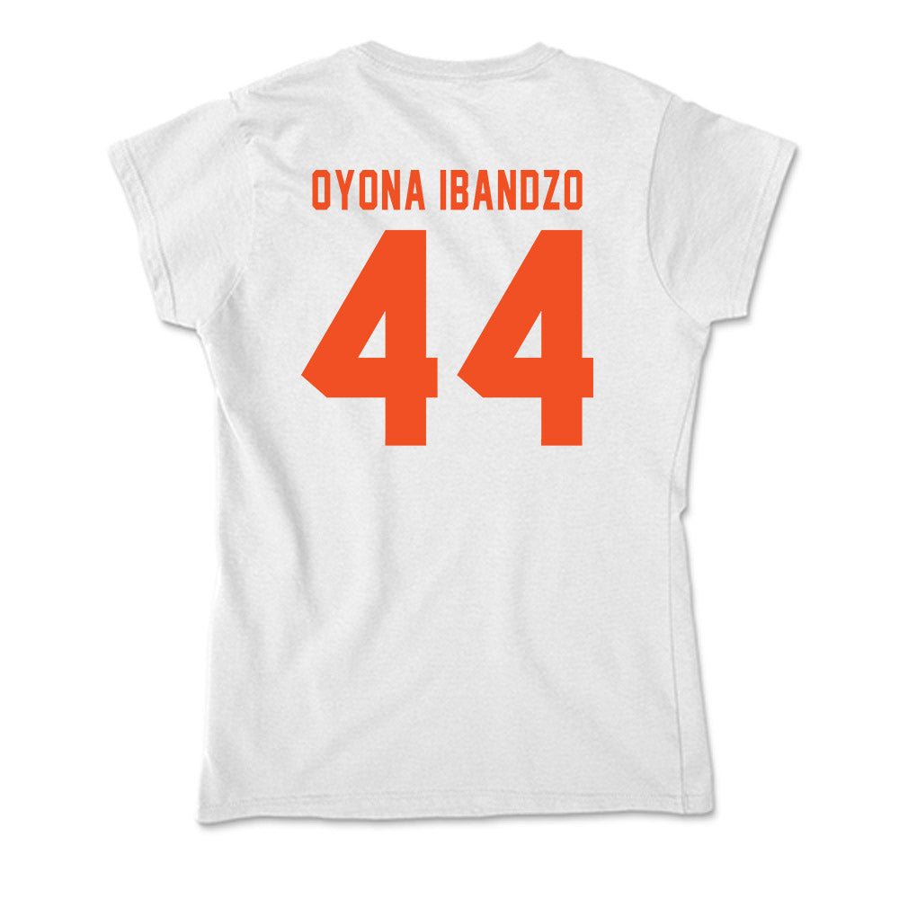 UTRGV - NCAA Men's Basketball : David Oyona Ibandzo - Soft Style Women’s T-Shirt-1