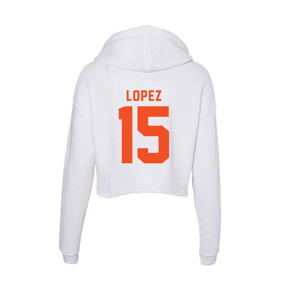 UTRGV - NCAA Baseball : Jack Lopez - Women's Crop Fleece Hoodie-1