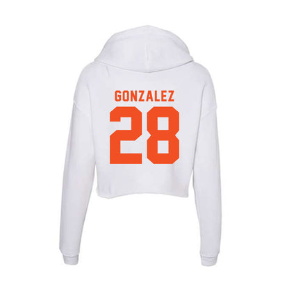 UTRGV - NCAA Baseball : Isaiah Gonzalez - Women's Crop Fleece Hoodie-1