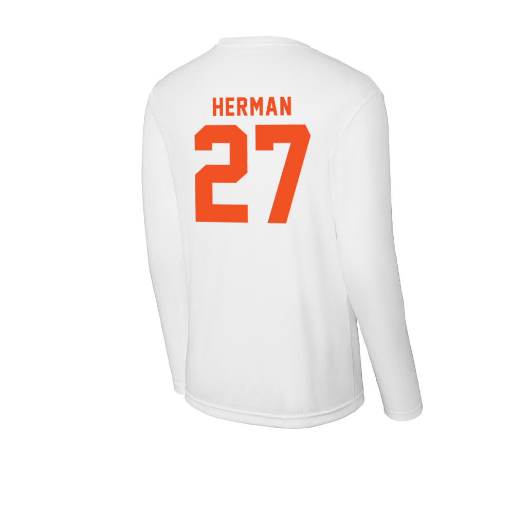 UTRGV - NCAA Football : Justin Herman - Activewear Long Sleeve T-Shirt-1
