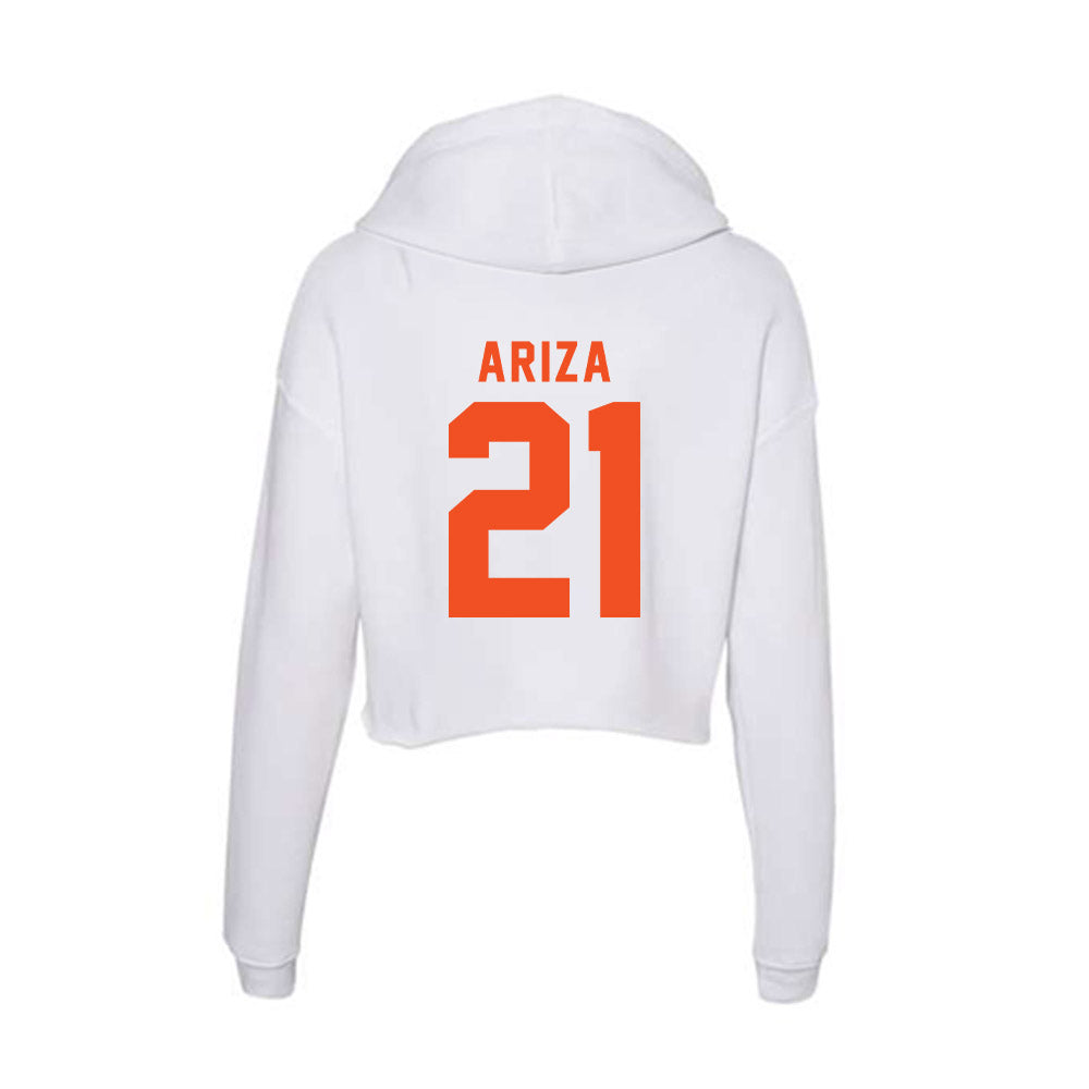 UTRGV - NCAA Baseball : John Ariza - Women's Crop Fleece Hoodie-1