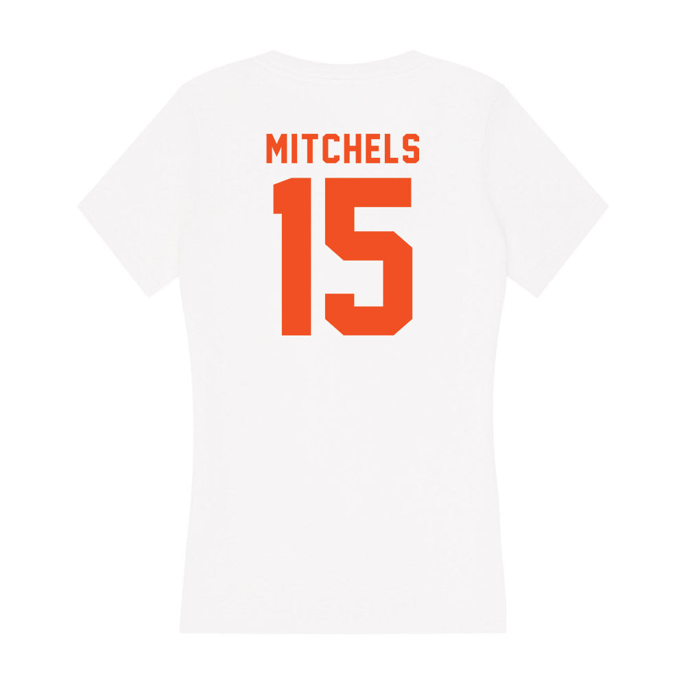 UTRGV - NCAA Women's Basketball : Nya Mitchels - Women's V-Neck T-Shirt-1