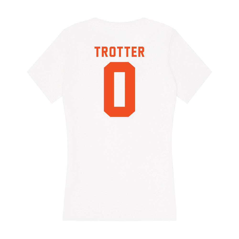 UTRGV - NCAA Women's Basketball : Tierra Trotter - Women's V-Neck T-Shirt-1