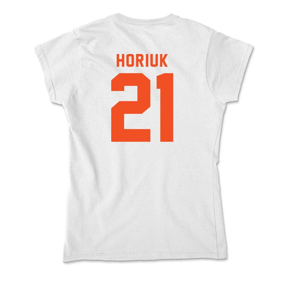 UTRGV - NCAA Men's Basketball : Alex Horiuk - Soft Style Women’s T-Shirt-1