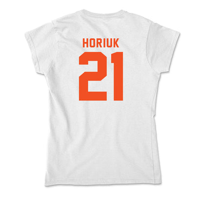 UTRGV - NCAA Men's Basketball : Alex Horiuk - Soft Style Women’s T-Shirt-1