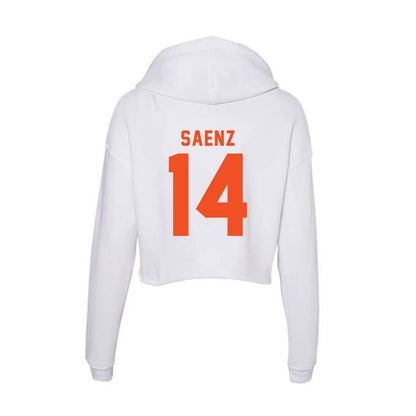 UTRGV - NCAA Baseball : Zerek Saenz - Women's Crop Fleece Hoodie-1