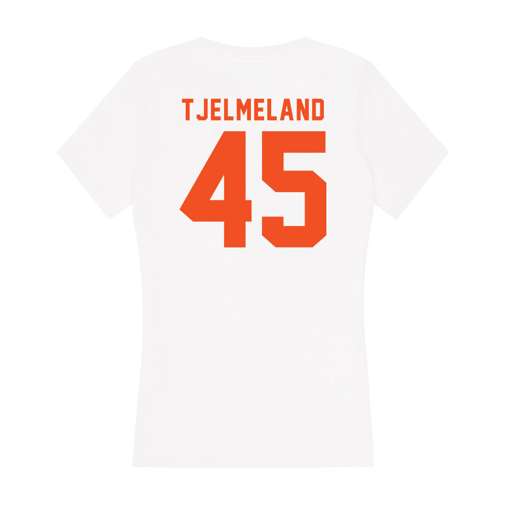 UTRGV - NCAA Baseball : Zach Tjelmeland - Women's V-Neck T-Shirt-1